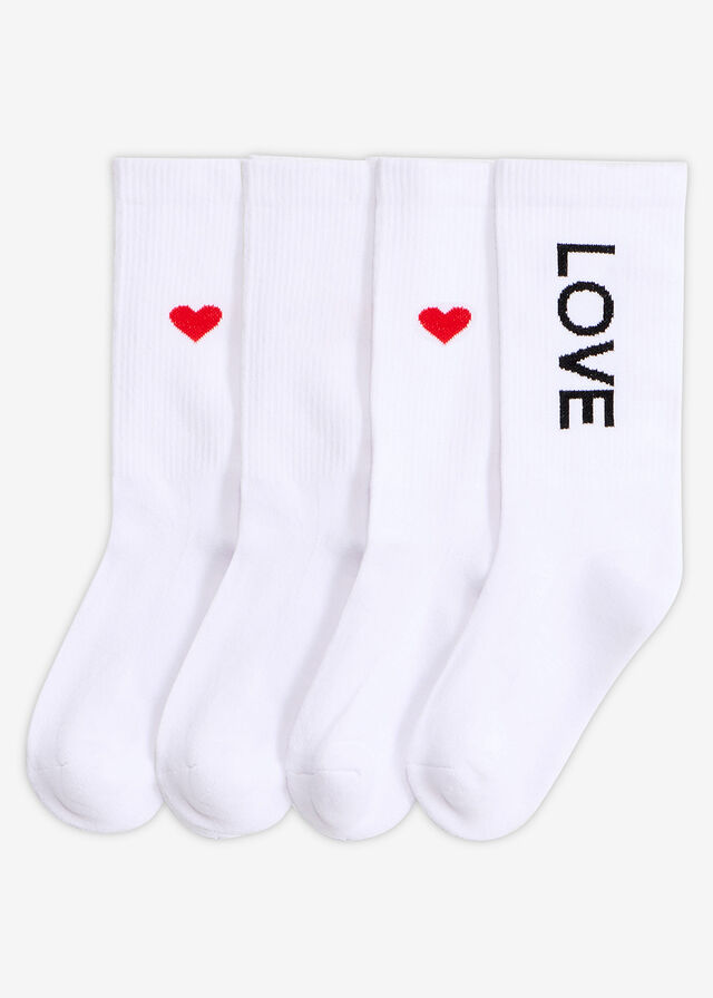 Calcetines deportivos con algodón orgánico (4 pares)