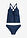 Tankini (2 piezas) con volantes - Azul almirante - bonprix