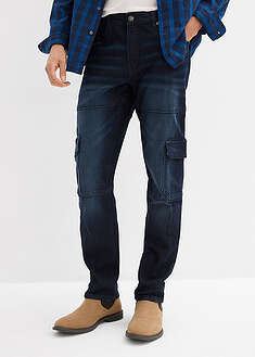 Vaqueros cargo elásticos, slim fit, straight