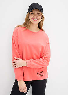 Sudadera de mezcla de algodón con bajo asimétrico