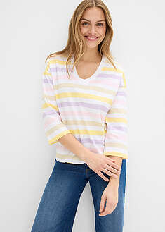 Camiseta de algodón orgánico con mangas 3/4