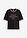 Camiseta de algodón orgánico con cinta decorativa - Negro - bonprix