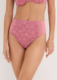 Tanga de talle alto con encaje