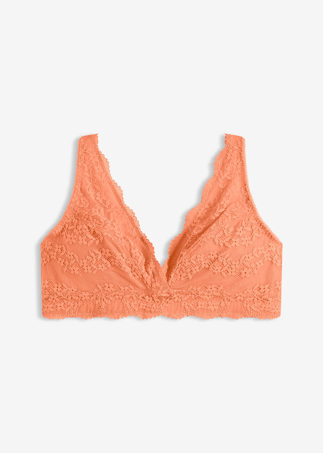 Bralette cómodo con algodón orgánico suave y encaje