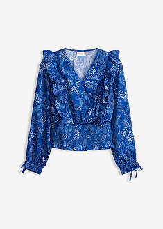 blusa-con-volantes-y-nido-de-abeja