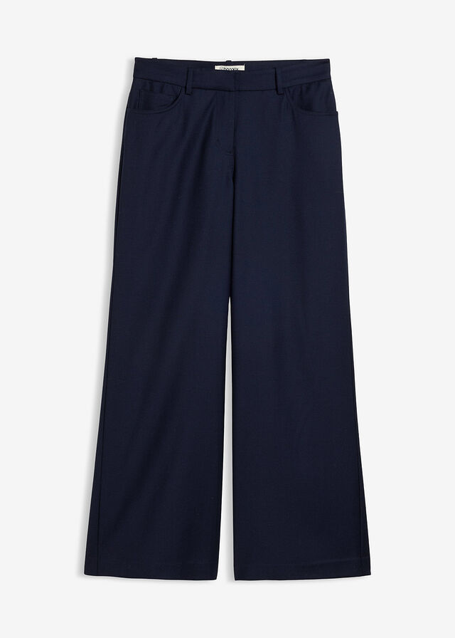 Pantalón ancho de 5 bolsillos con lana