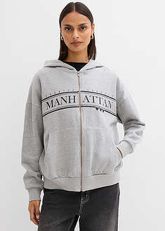 Chaqueta de chándal ancha con capucha de algodón orgánico puro