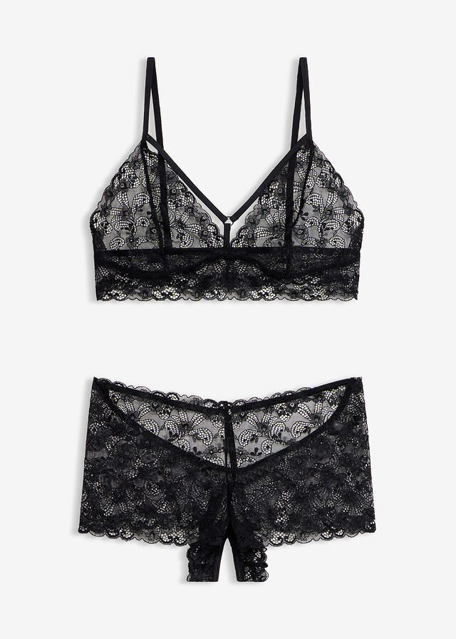Bustier+braguita abierta (2 piezas)