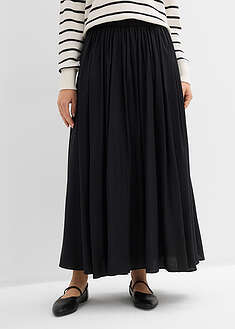 Falda maxi de mezcla de viscosa fluida