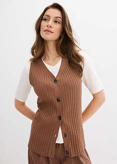 Chaleco de punto de canalé