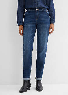 Vaqueros tipo boyfriend con talle medio y cinturilla elástica