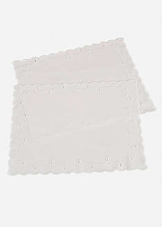 Manteles individuales de algodón orgánico con bordado (2 unidades)