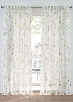 Cortina con estampado de flores (1 unidad)