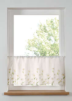 Cortina con estampado de flores