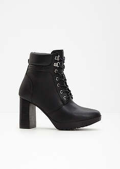 Botines con cordones y tacón alto