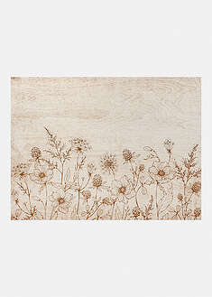 Felpudo lavable con diseño de flores