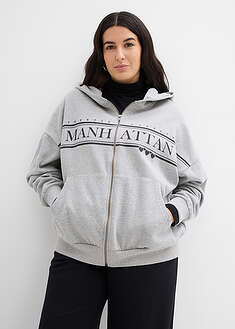 Chaqueta de chándal ancha con capucha de algodón orgánico puro