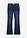 Vaqueros bootcut, mid waist, elásticos - Denim oscuro desgastado - bonprix