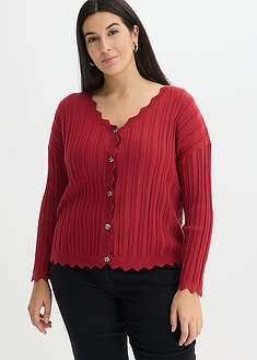 Chaqueta corta de punto ajour