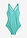 Bañador con costuras decorativas - turquesa - bonprix