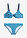Bikini con aros y tirantes ajustables (2 piezas) - azul almirante con rayas - bonprix