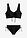 Bikini tipo bustier (2 piezas) con cintas para anudar - Negro - bonprix