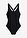 Bañador con costuras decorativas - Negro - bonprix