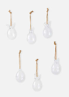 Conejitos para colgar de cristal (6 unidades)