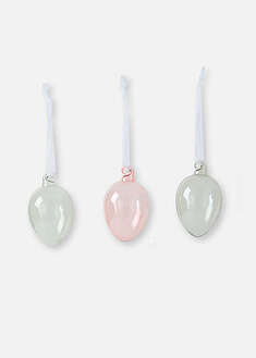 Huevos para colgar de cristal (6 unidades)