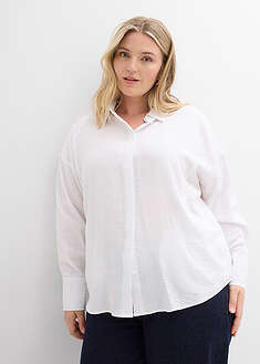 Blusa de mezcla de viscosa con bolsillos