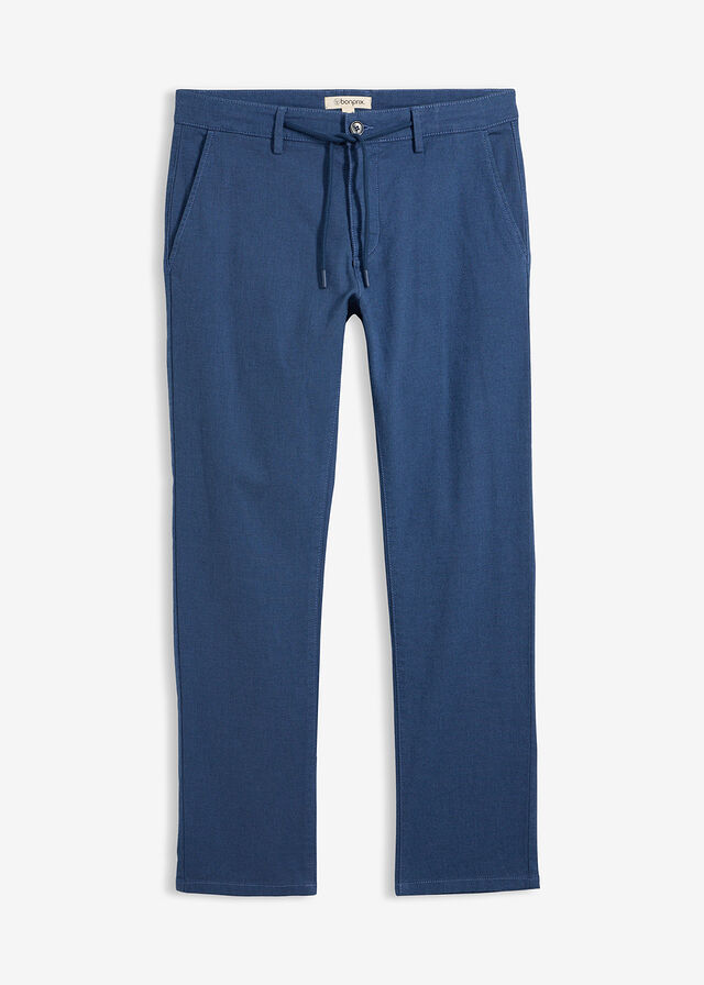 Pantalón tipo chino con cintura ajustable y corte regular/recto