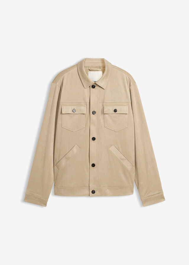 Chaqueta de ante sintético