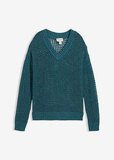 sudadera-de-ajour-de-mezcla-de-lino-ligero