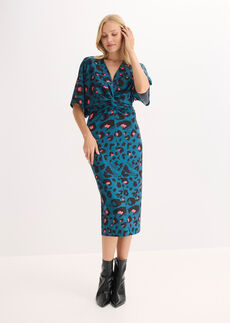 Vestido midi ajustado de malla