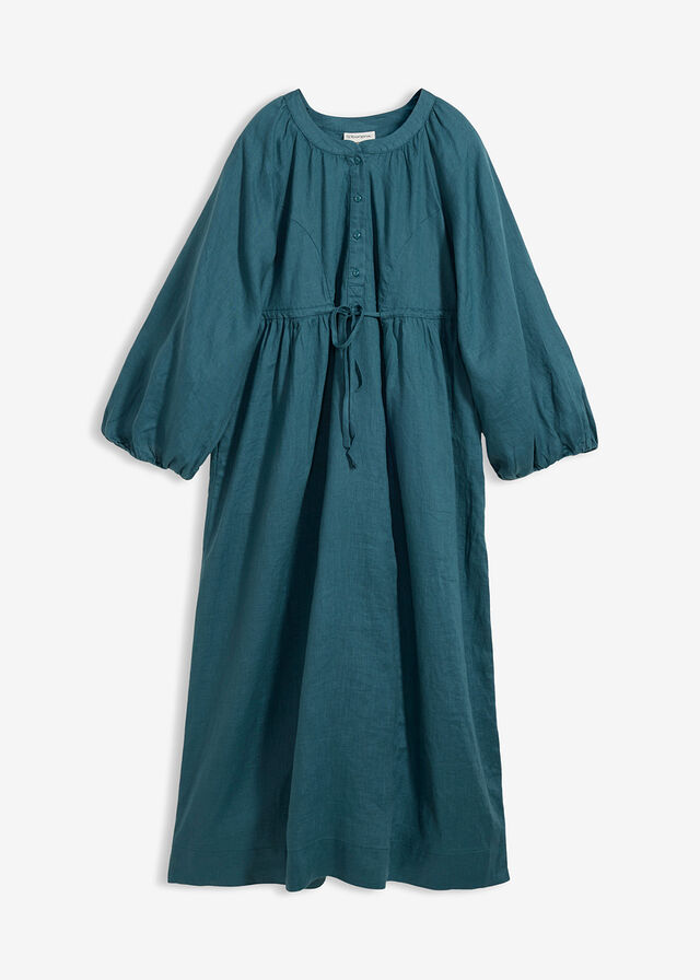 Vestido midi de lino puro