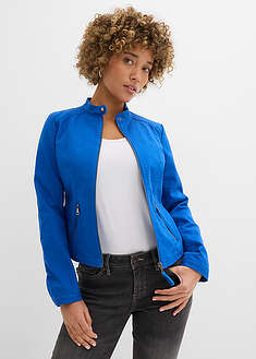 Chaqueta de sarga de algodón con insertos elásticos en los laterales