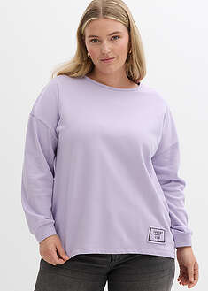 Sudadera de mezcla de algodón con bajo asimétrico