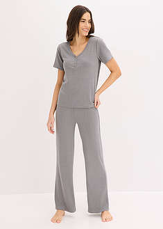 Pijama de canalé con viscosa