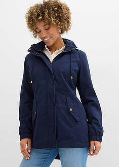 Parka de algodón de entretiempo con capucha estampada
