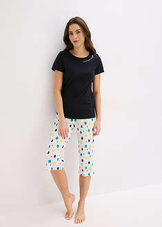 Pijama capri de algodón puro