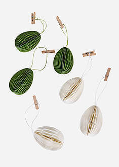 Huevos de papel para colgar (6 unidades)