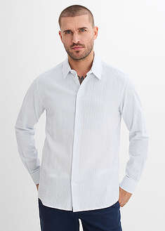 Camisa de milrayas de algodón con corte regular