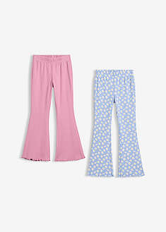 Leggings acampanados de canalé (2 unidades)