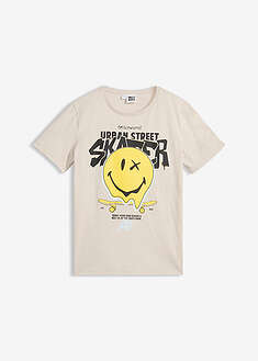 Camiseta de algodón orgánico puro con smiley