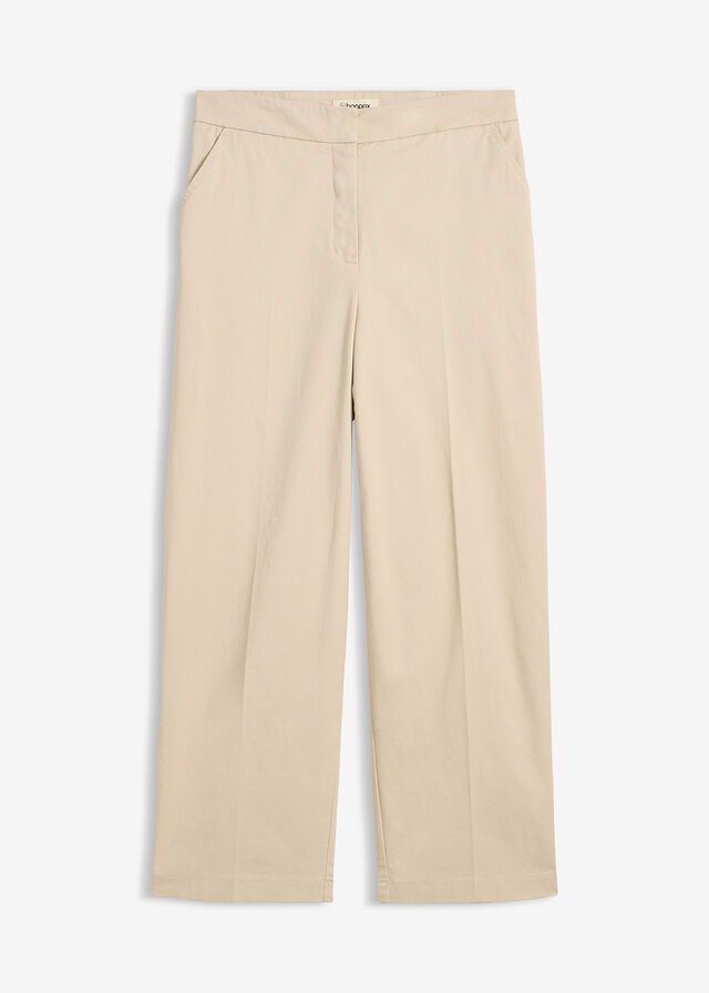 Pantalón tipo chino de sarga de algodón