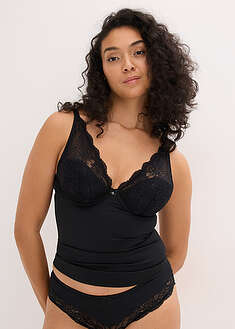 Sujetador tipo top con efecto moldeador medio y encaje