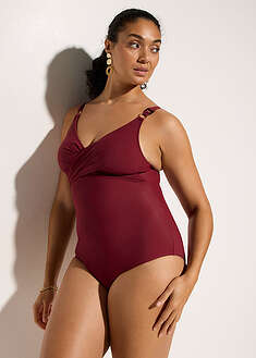 Bañador con gran efecto moldeador y aspecto cruzado