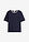 Camiseta con ribete de encaje - Azul marino + blanco lana - bonprix