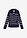 Jersey de punto fino tipo polo - azul marino-rosa cristal con rayas - bonprix