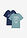 Camiseta (2 unidades) de corte regular - Azul bondi + azul almirante estampado - bonprix